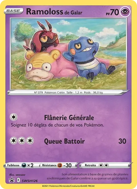 Carte Pokémon Ramoloss de Galar SWSH126, extension Promo SWSH