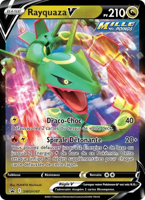 Carte Pokémon Rayquaza V SWSH147, extension Promo SWSH