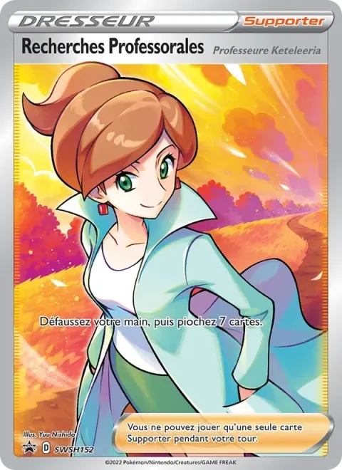 Carte Pokémon Recherches Professorales SWSH152, extension Promo SWSH