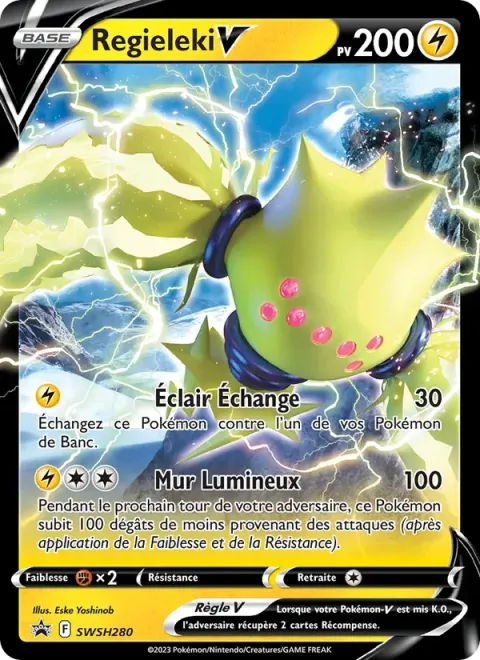 Carte Pokémon Regieleki V SWSH280, extension Promo SWSH