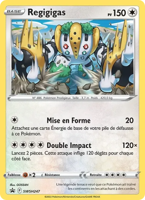 Carte Pokémon Regigigas SWSH247, extension Promo SWSH