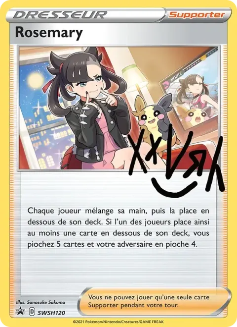 Carte Pokémon Rosemary SWSH120, extension Promo SWSH