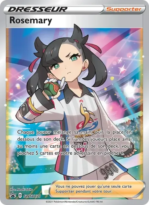 Carte Pokémon Rosemary SWSH121, extension Promo SWSH