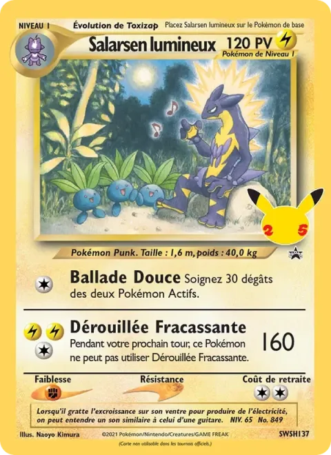 Carte Pokémon Salarsen lumineux SWSH137, extension Promo SWSH