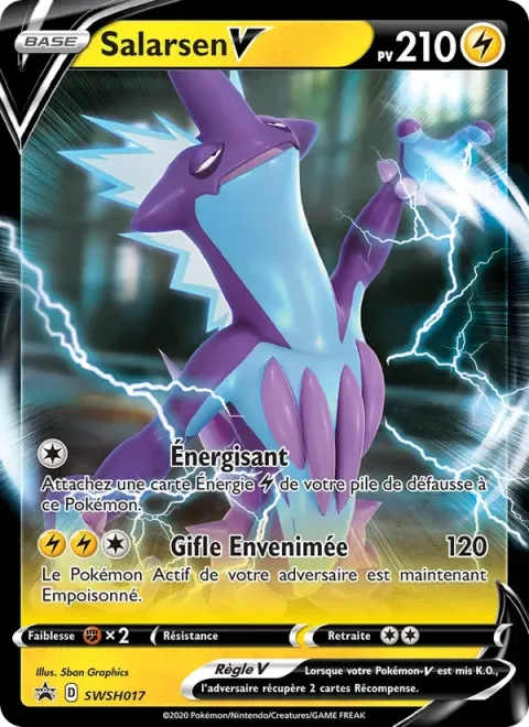 Carte Pokémon Salarsen V SWSH017, extension Promo SWSH