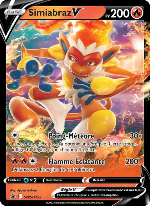 Carte Pokémon Simiabraz V SWSH252, extension Promo SWSH