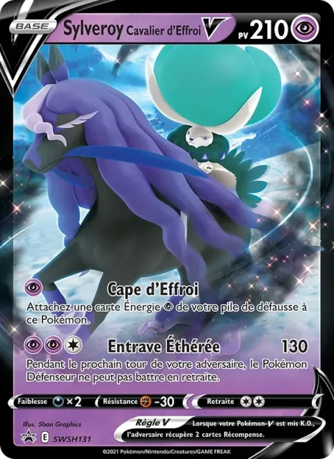 Carte Pokémon Sylveroy Cavalier d’Effroi V SWSH131, extension Promo SWSH