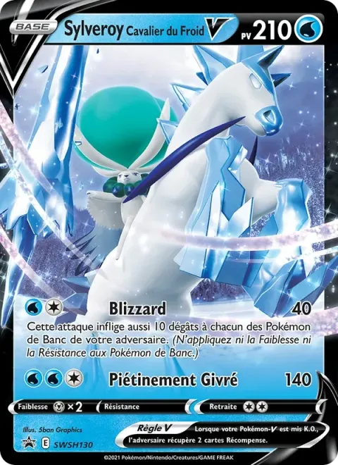 Carte Pokémon Sylveroy Cavalier du Froid V SWSH130, extension Promo SWSH
