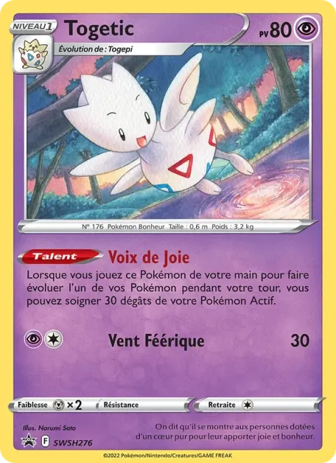 Carte Pokémon Togetic SWSH276, extension Promo SWSH