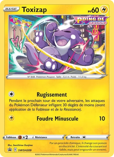 Carte Pokémon Toxizap SWSH209, extension Promo SWSH