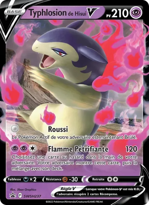 Carte Pokémon Typhlosion de Hisui V SWSH237, extension Promo SWSH