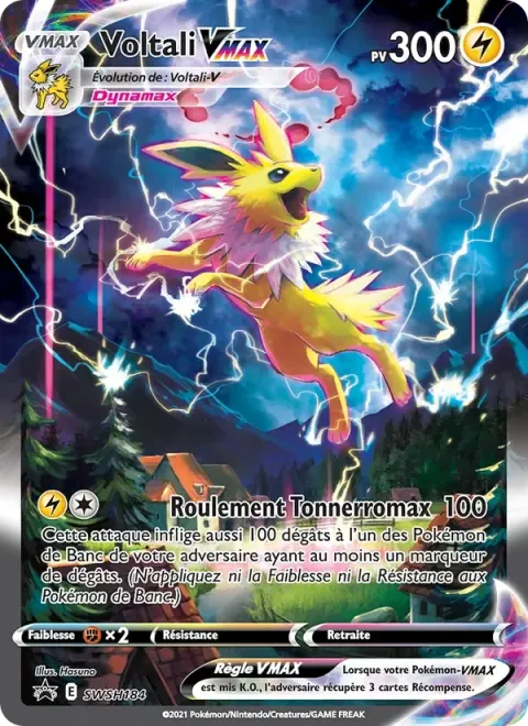 Carte Pokémon Voltali VMAX SWSH184, extension Promo SWSH