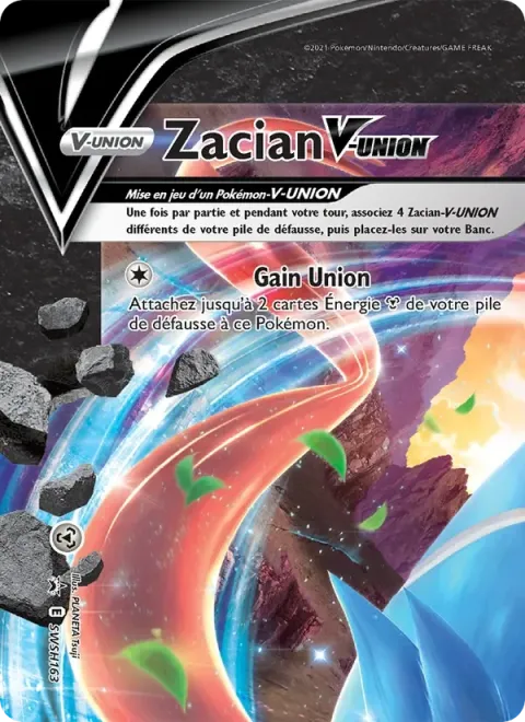 Carte Pokémon Zacian V-UNION SWSH163, extension Promo SWSH