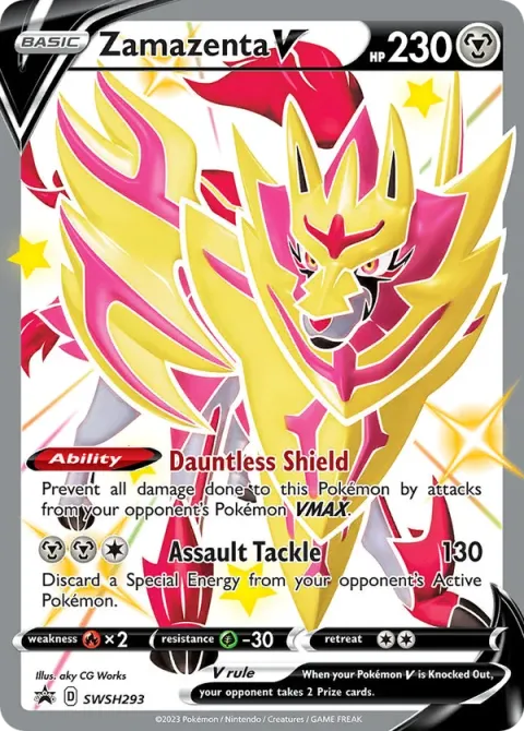 Carte Pokémon Zamazenta V SWSH293, extension Promo SWSH
