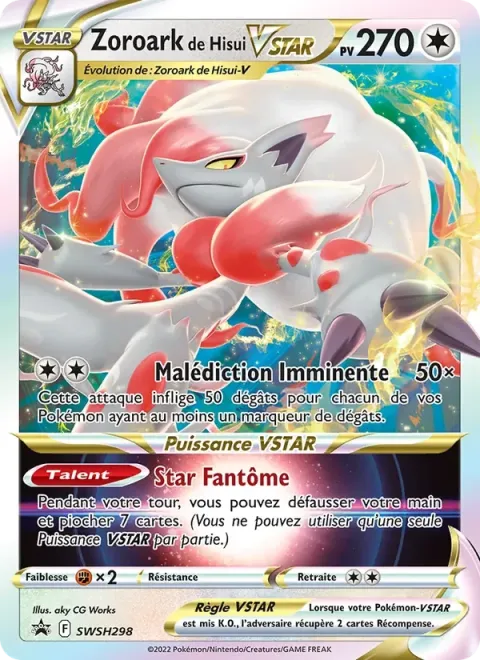 Carte Pokémon Zoroark de Hisui VSTAR SWSH298, extension Promo SWSH