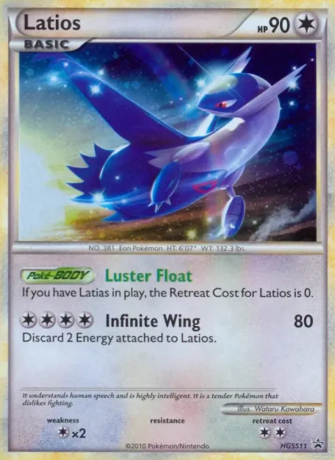 Carte Pokémon Latios HGSS11, extension Promo HGSS