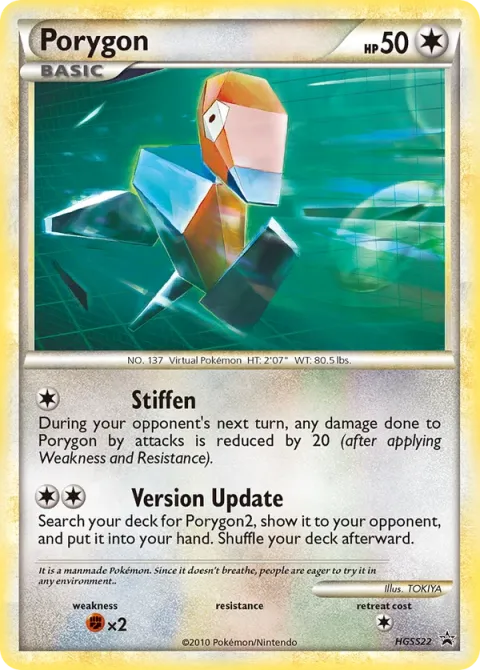 Carte Pokémon Porygon HGSS22, extension Promo HGSS