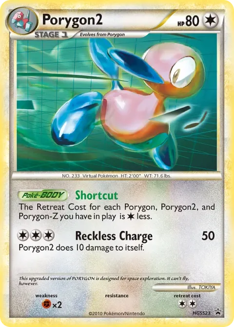 Carte Pokémon Porygon2 HGSS23, extension Promo HGSS