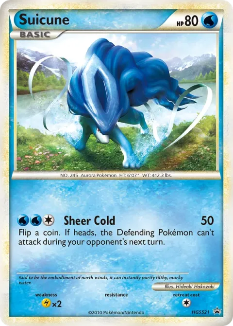 Carte Pokémon Suicune HGSS21, extension Promo HGSS
