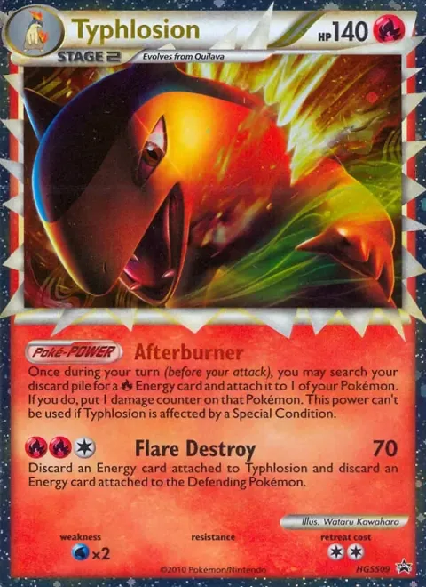 Carte Pokémon Typhlosion HGSS09, extension Promo HGSS