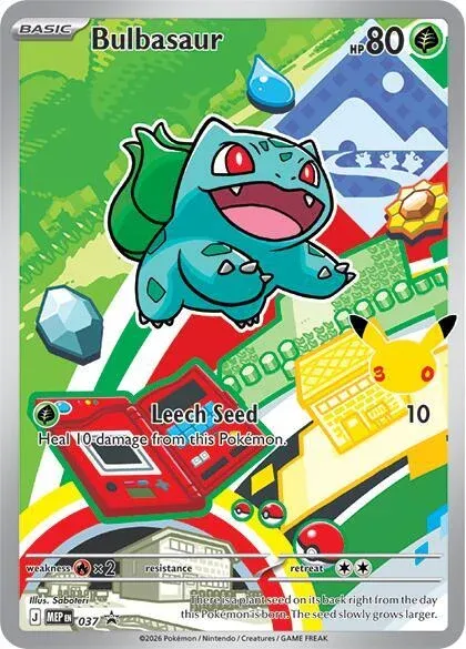 Carte Pokémon Bulbizarre 037, extension MEP Black Star Promos