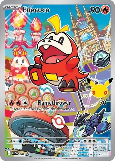 Carte Pokémon Chochodile 062, extension MEP Black Star Promos