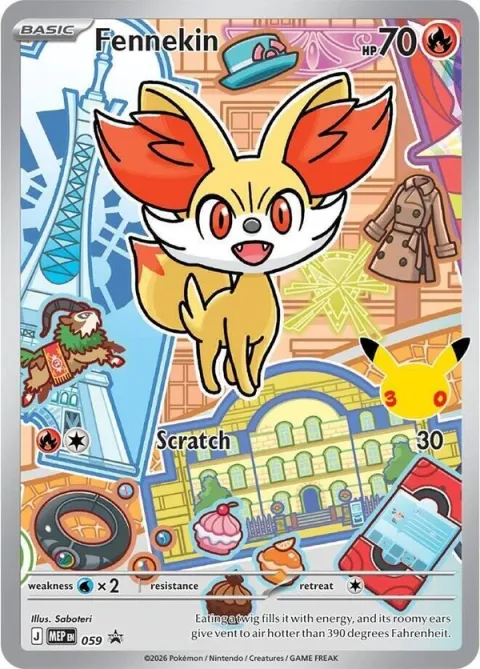 Carte Pokémon Feunnec 059, extension MEP Black Star Promos