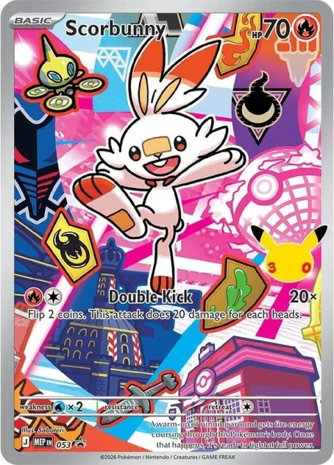 Carte Pokémon Flambino 053, extension MEP Black Star Promos