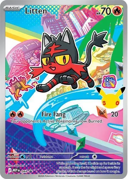 Carte Pokémon Flamiaou 044, extension MEP Black Star Promos