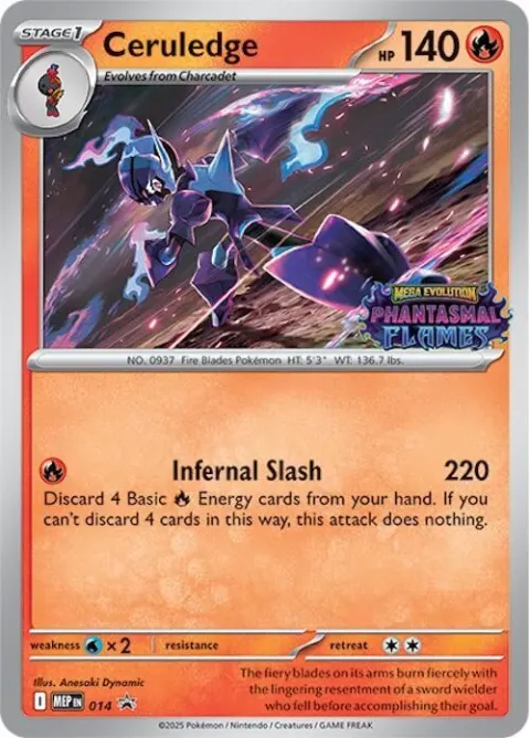 Carte Pokémon Malvalame 014, extension MEP Black Star Promos