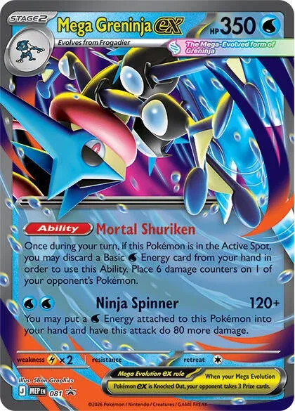 Carte Pokémon Méga-Amphinobi-ex 081, extension MEP Black Star Promos