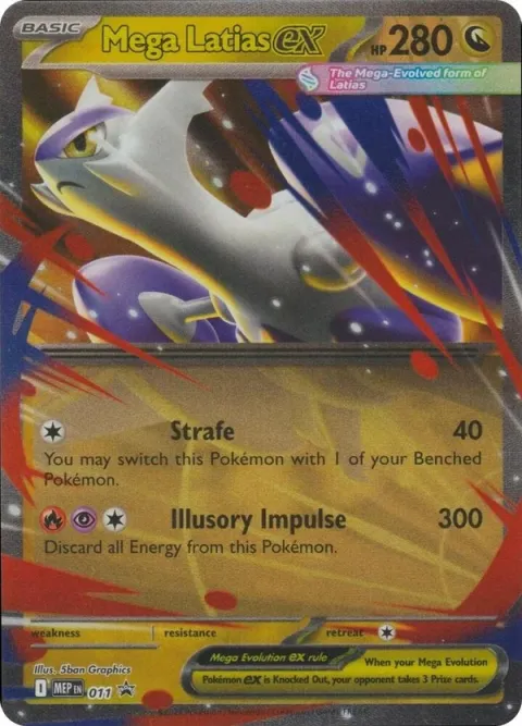 Carte Pokémon Méga-Latias-ex 011, extension MEP Black Star Promos