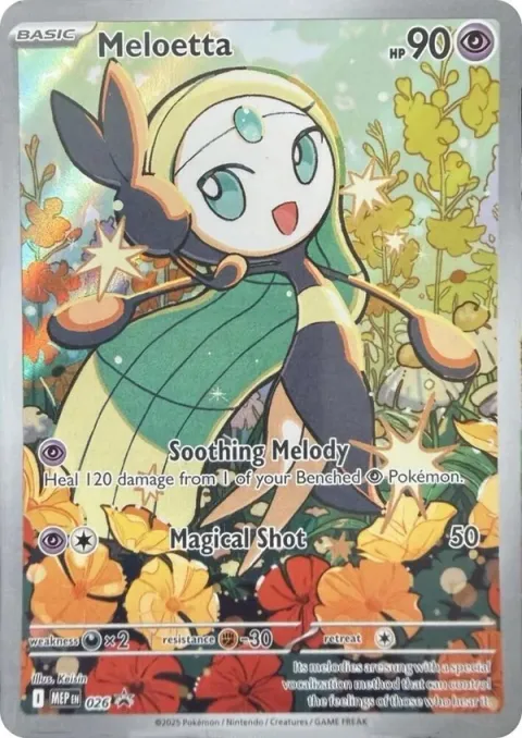 Carte Pokémon Meloetta 026, extension MEP Black Star Promos