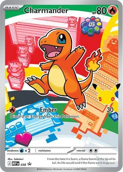 Carte Pokémon Salamèche 038, extension MEP Black Star Promos