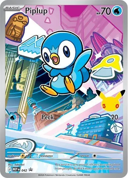 Carte Pokémon Tiplouf 042, extension MEP Black Star Promos