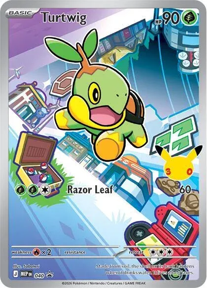 Carte Pokémon Tortipouss 040, extension MEP Black Star Promos