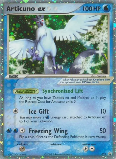 Carte Pokémon Artikodin ex 32, extension Promo Nintendo