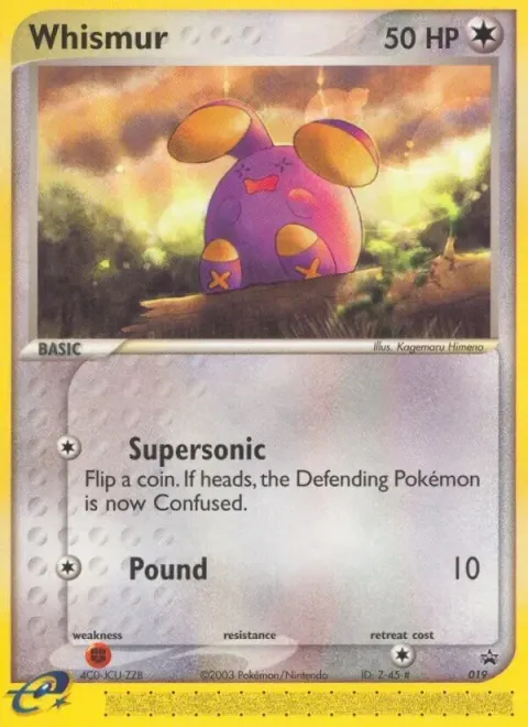 Carte Pokémon Chuchmur 19, extension Promo Nintendo