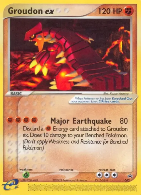 Carte Pokémon Groudon ex 2, extension Promo Nintendo