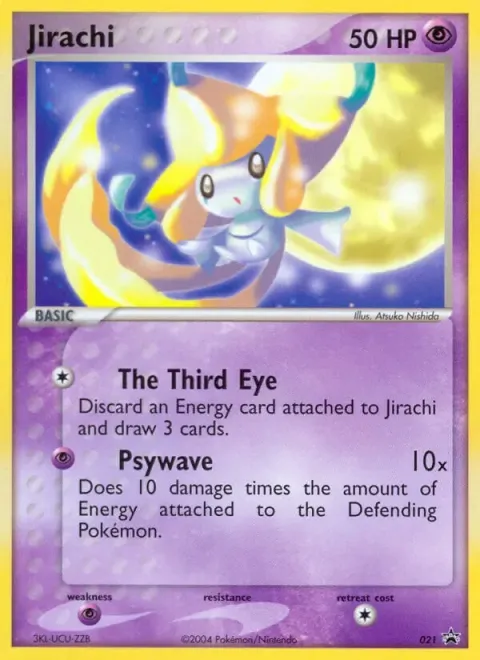 Carte Pokémon Jirachi 21, extension Promo Nintendo