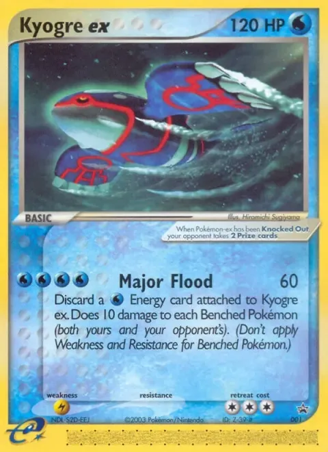 Carte Pokémon Kyogre ex 1, extension Promo Nintendo