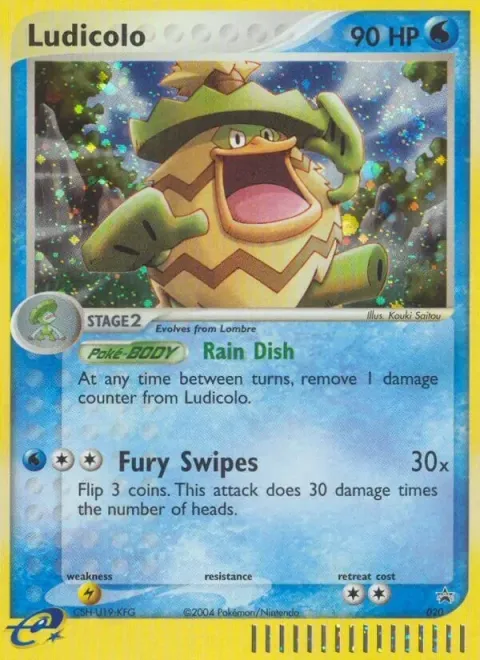 Carte Pokémon Ludicolo 20, extension Promo Nintendo