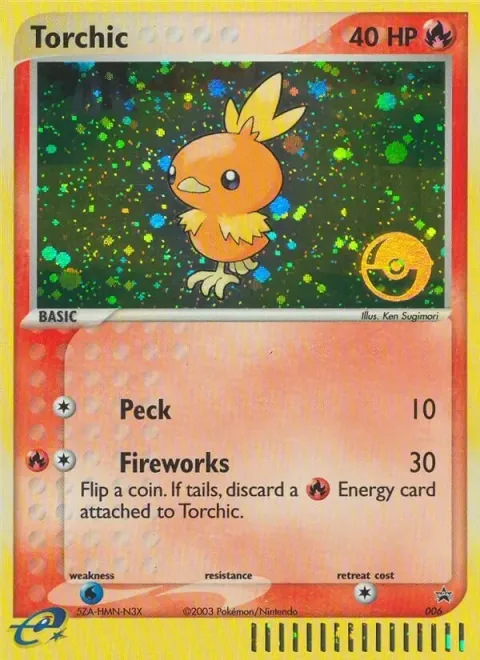 Carte Pokémon Poussifeu 6, extension Promo Nintendo