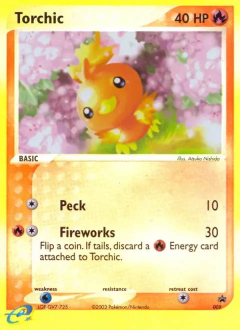 Carte Pokémon Poussifeu 8, extension Promo Nintendo