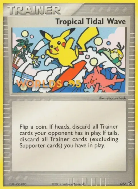 Carte Pokémon Raz-de-marée tropical 27, extension Promo Nintendo