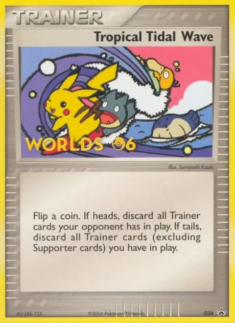 Carte Pokémon Raz-de-marée tropical 36, extension Promo Nintendo