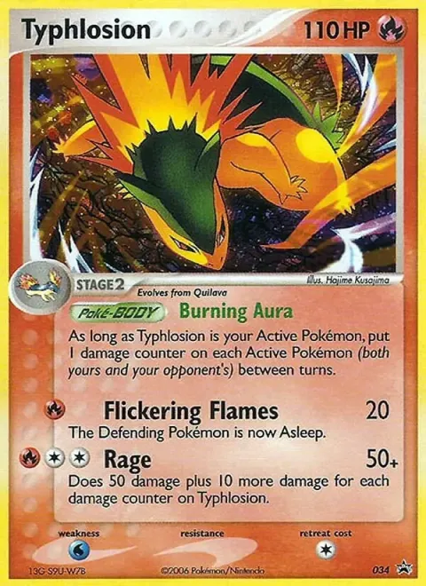 Carte Pokémon Typhlosion 34, extension Promo Nintendo