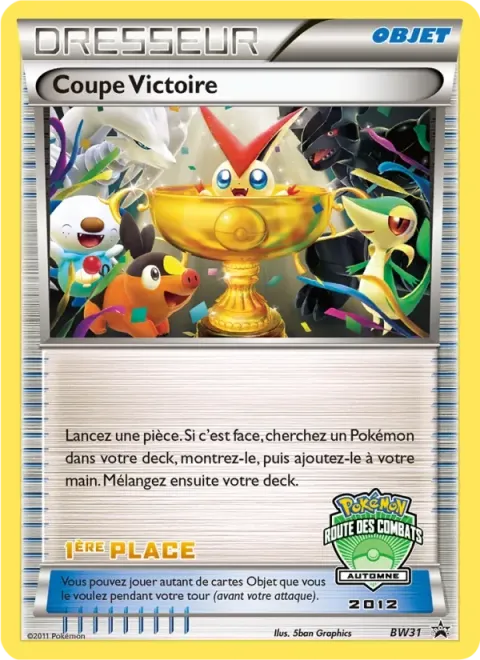 Carte Pokémon Coupe Victoire BW29, extension Promo BW