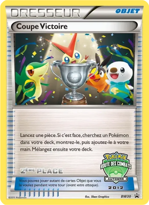 Carte Pokémon Coupe Victoire BW30, extension Promo BW