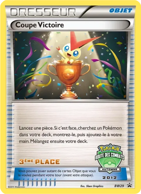 Carte Pokémon Coupe Victoire BW31, extension Promo BW
